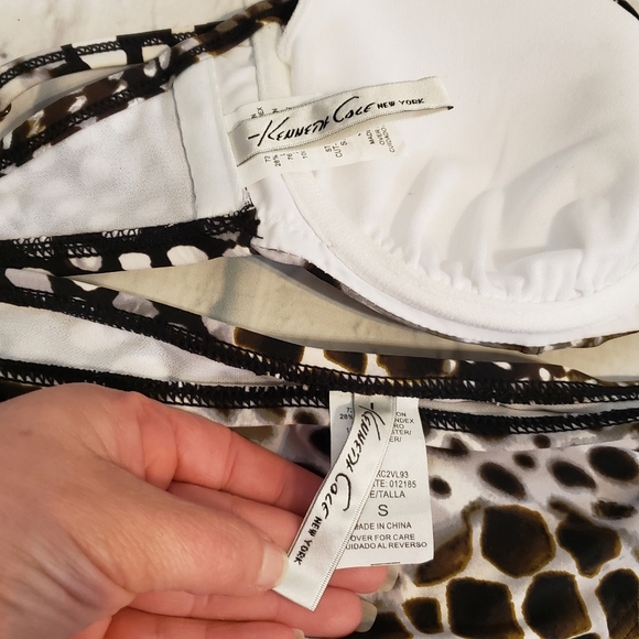 Kenneth Cole Giraffe Animal Print Women's Bikini Set - Picture 6 of 8